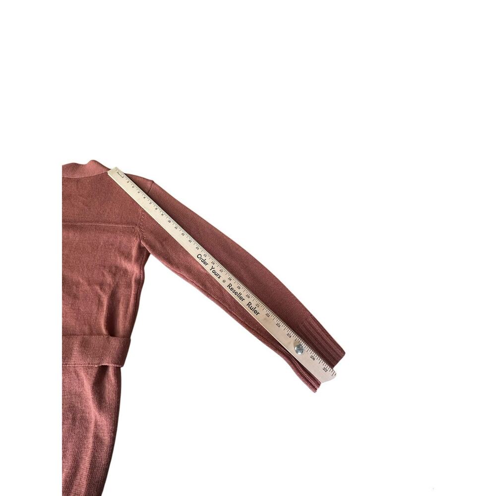 The Great The Wayward Wool-Blend Cardigan Tie Waist Pink Size 0 - Picture 5 of 10
